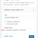WooCommerce: Display Different Widgets Based On Product Category