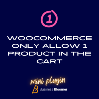 WooCommerce Only Allow 1 Product in the Cart Mini-Plugin