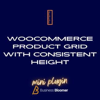 WooCommerce Product Grid With Consistent Height Mini-Plugin